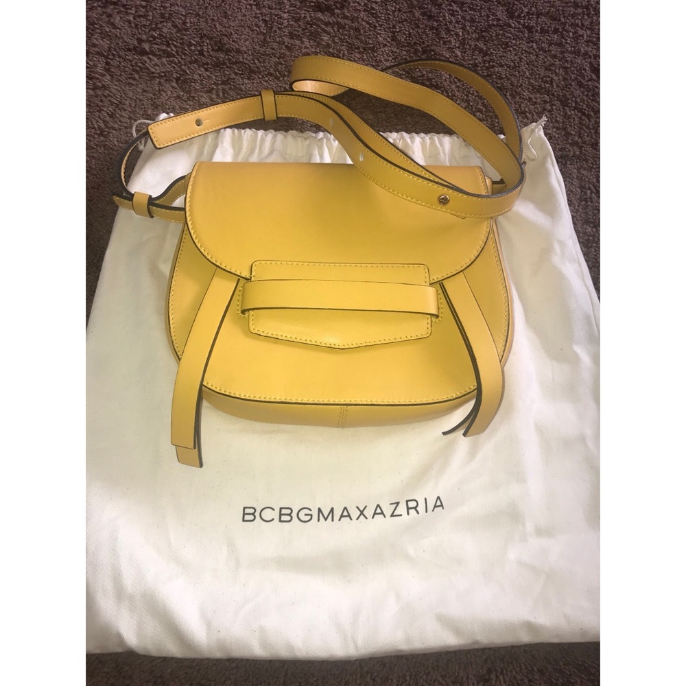 BCBG Indee Leather Cross-Body Bag - Mustard